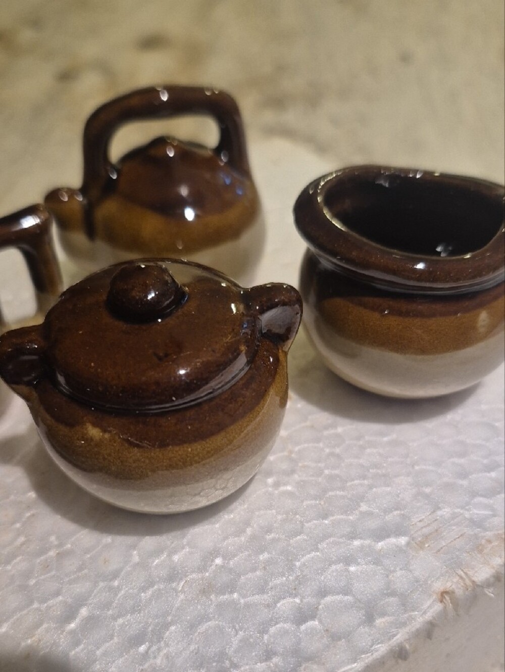 6-Pc Stoneware Mini Kitchen Set - Brown & Cream - Picture 5 of 8
